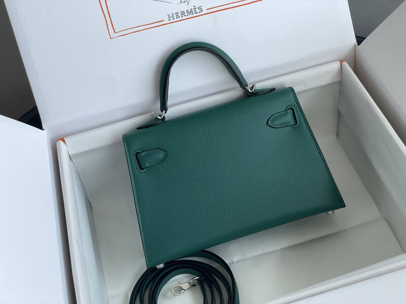 Hermes Mini Kelly II Green mini crossbody — Top Quality Replica