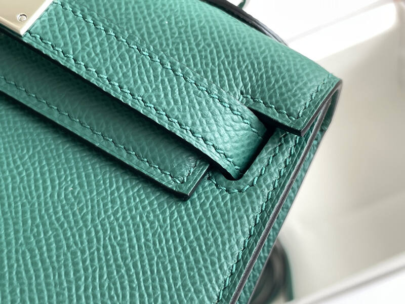 Hermes Mini Kelly II Green mini crossbody — Top Quality Replica