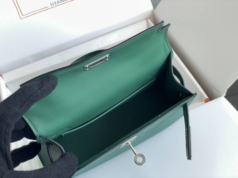 Hermes Mini Kelly II Green mini crossbody — Top Quality Replica