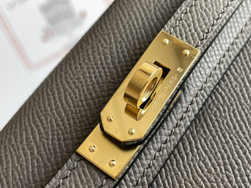 Hermes Mini Kelly II Grey mini crossbody — AAA Quality Replica
