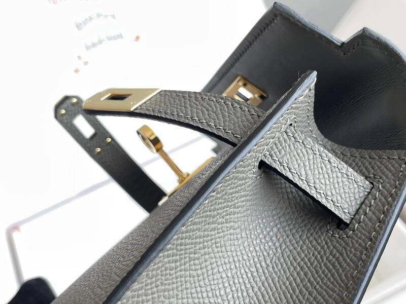 Hermes Mini Kelly II Grey mini crossbody — Top Quality Replica