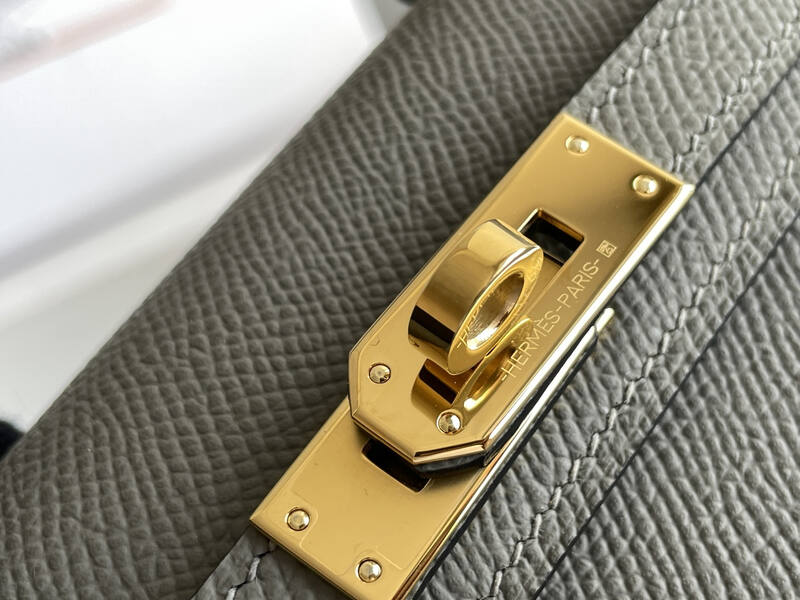 Hermes Mini Kelly II Grey mini crossbody — Top Quality Replica