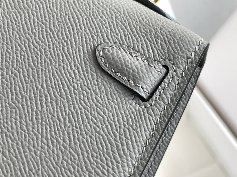 Hermes Mini Kelly II Grey mini crossbody — Top Quality Replica