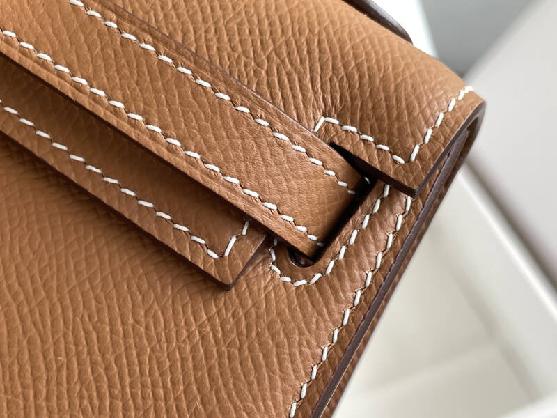 Hermes Mini Kelly Brown mini crossbody — AAA Quality Replica