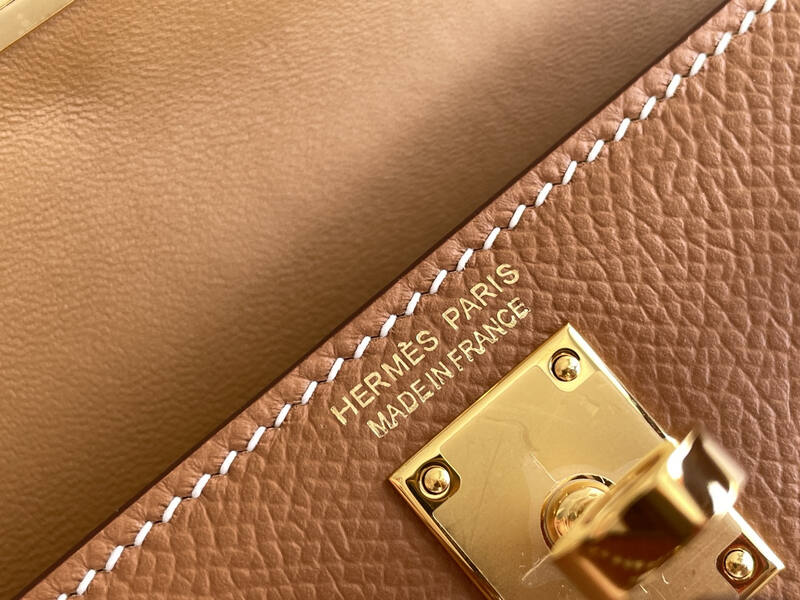 Hermes Mini Kelly Brown mini crossbody — AAA Quality Replica