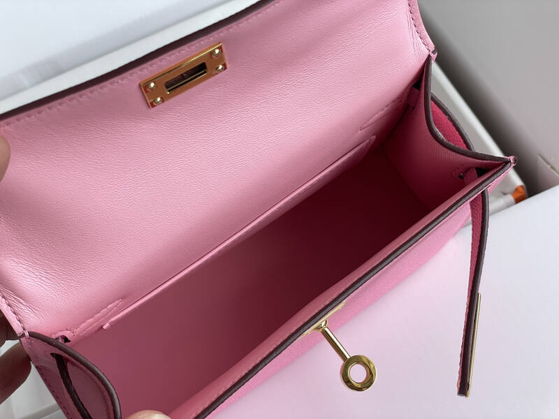 Hermes Kelly Pink mini crossbody — Premium Replica