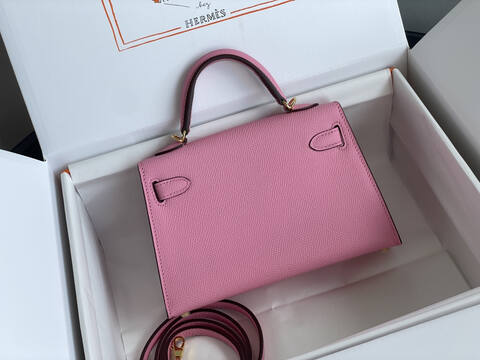 Hermes Kelly Pink mini crossbody Premium Replica