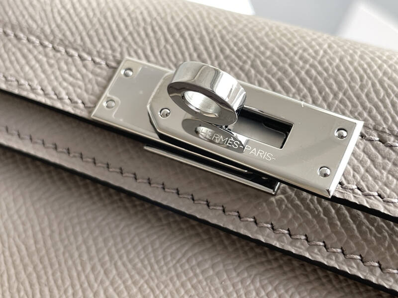 Hermes Mini Kelly II Etoupe Grey mini crossbody — AAA Quality Replica