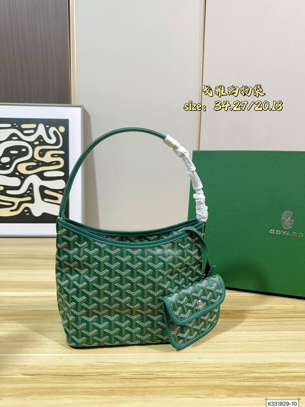 Goyard Boheme Hobo Green Canvas 34x27x20cm shoulder — Top Quality Replica