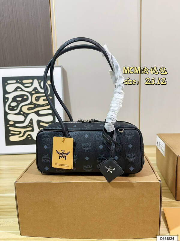 MCM Pink Visetos / Cognac Visetos shoulder — 1:1 Replica