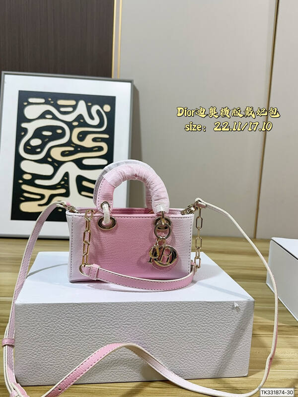 Dior Lady Pink 22x11x17cm crossbody — Top Quality Replica