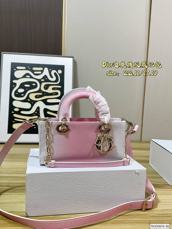 Dior Lady Pink 22x11x17cm crossbody — Top Quality Replica