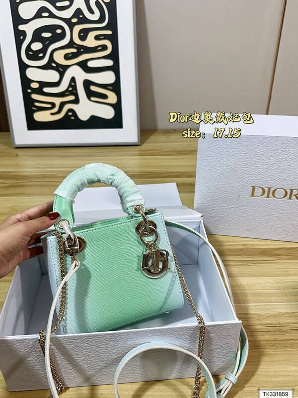 Dior Lady Mint Green crossbody — Premium Replica
