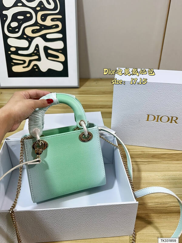 Dior Lady Mint Green crossbody — Premium Replica