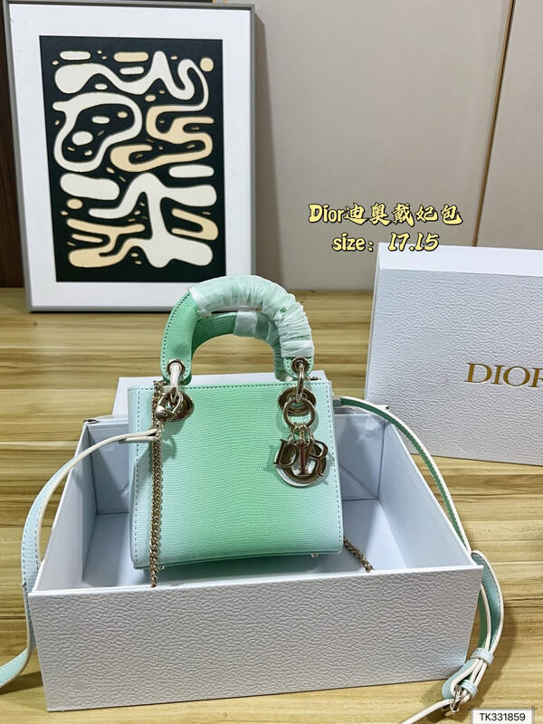 Dior Lady Mint Green 17x15 crossbody — 1:1 Replica