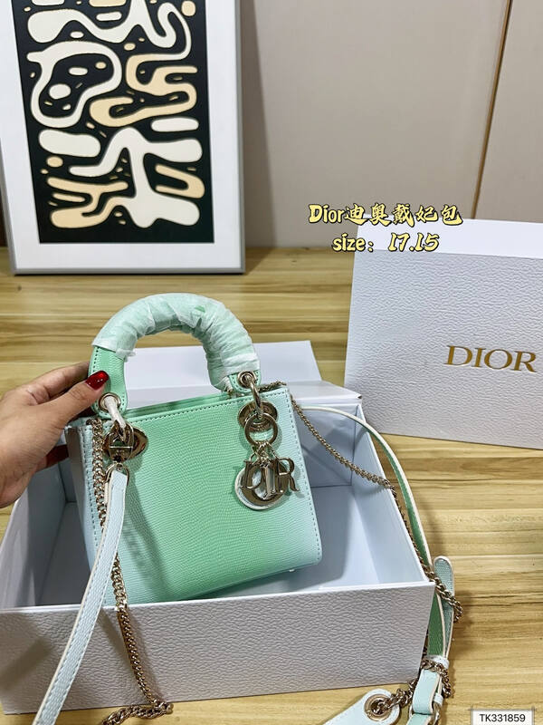 Dior Lady Mint Green crossbody — Premium Replica