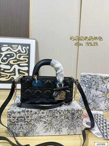Dior Lady Black 22x12 crossbody Top Quality Replica
