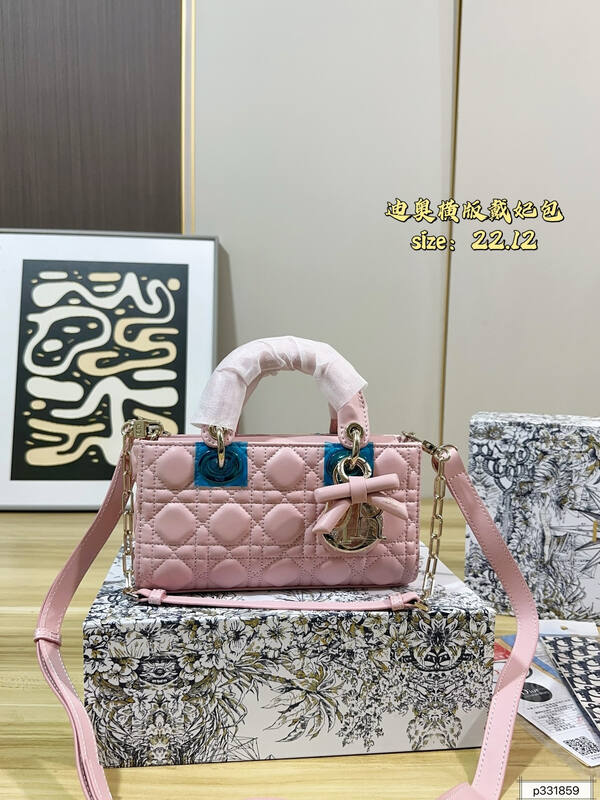 Dior Lady Black 22x12 crossbody — Top Quality Replica