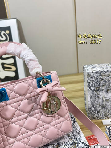 Dior Lady Pink 20 17 crossbody Top Quality Replica