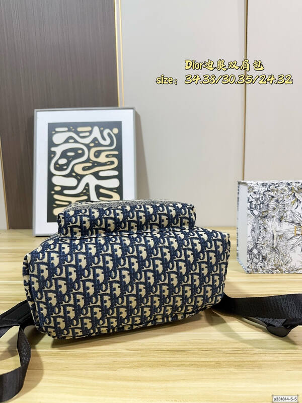 Dior Blue Oblique 34 38 30 35 24 32 backpack — 1:1 Replica