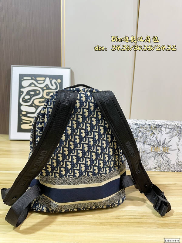 Dior Blue Oblique 34 38 30 35 24 32 backpack — 1:1 Replica