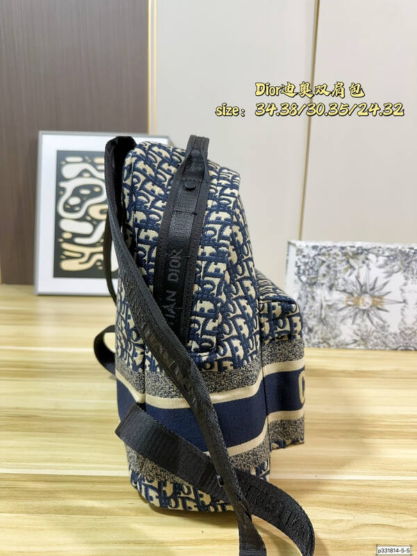 Dior Blue Oblique 34 38 30 35 24 32 backpack — 1:1 Replica