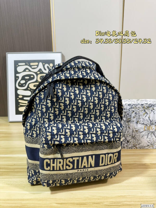 Dior Oblique backpack Blue Oblique everyday — Premium Replica