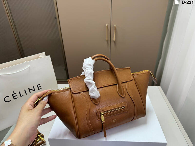 Celine Luggage Tan Leather 27x23x13cm handbag handbag — Top Quality Replica
