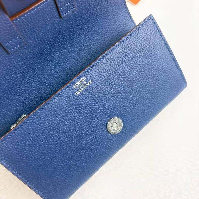 Hermes Blue leather evening — Top Quality Replica