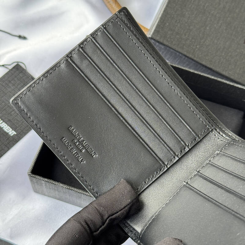 Saint Laurent Black leather wallet — AAA Quality Replica