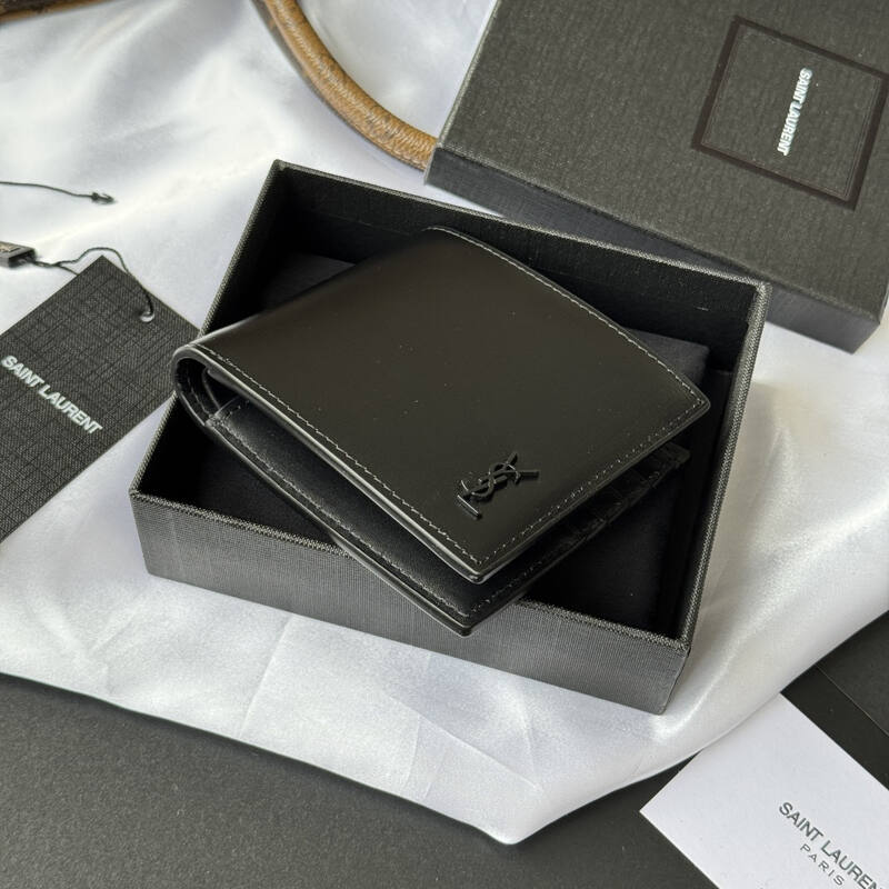 Saint Laurent Black leather wallet — AAA Quality Replica