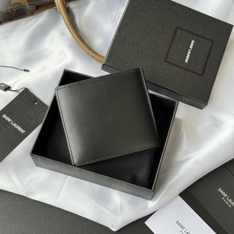 Saint Laurent Black leather wallet — AAA Quality Replica