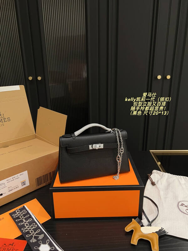 Hermes Kelly Pochette Yellow evening — Top Quality Replica