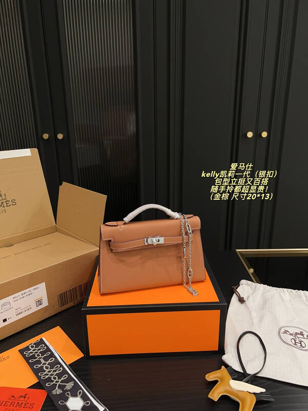 Hermes Kelly Pochette Yellow evening — Top Quality Replica