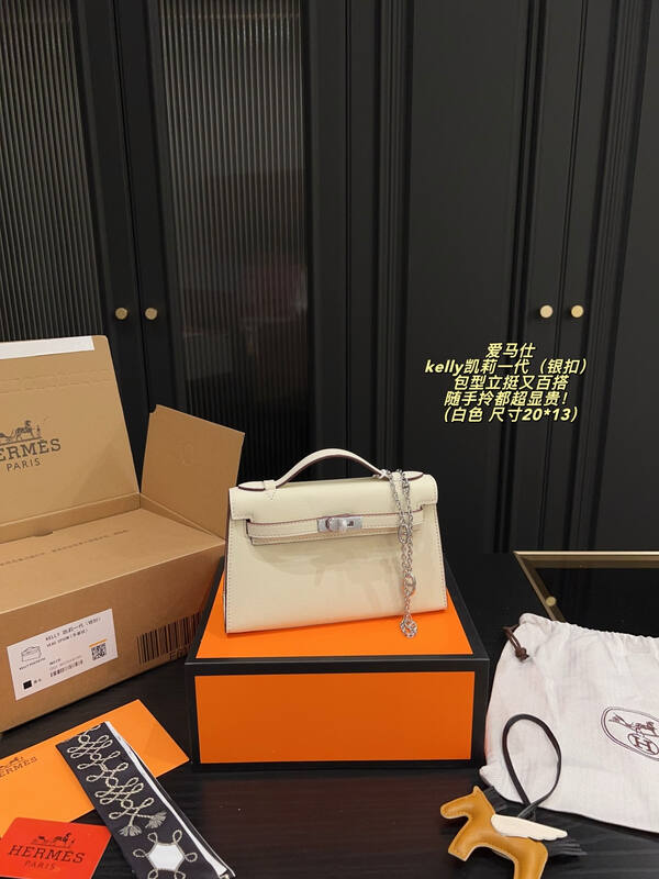 Hermes Kelly Pochette Yellow evening — Top Quality Replica