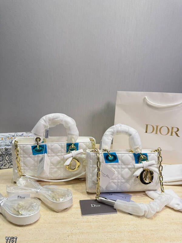 Dior Lady Grey patent 26 shoulder — Top Quality Replica