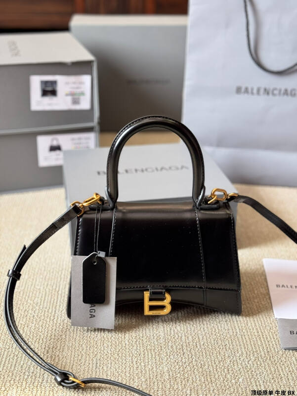 Balenciaga Hourglass Black 23x14x10cm shoulder bag — AAA Quality Replica
