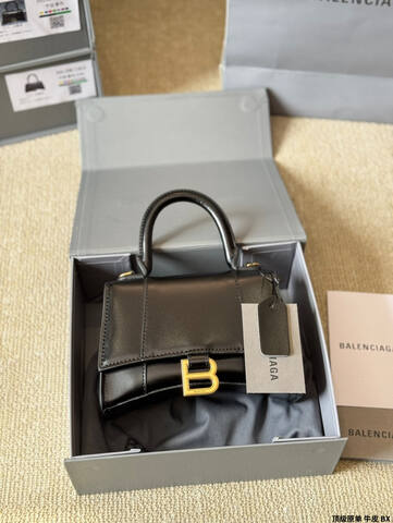 Balenciaga Hourglass Black 23x14x10cm shoulder bag AAA Quality Replica