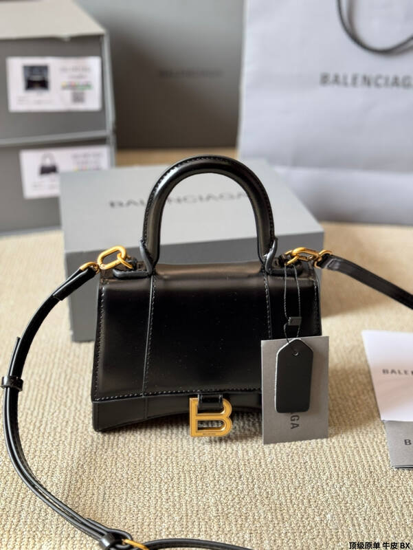Balenciaga Hourglass Black 23x14x10cm shoulder bag — AAA Quality Replica
