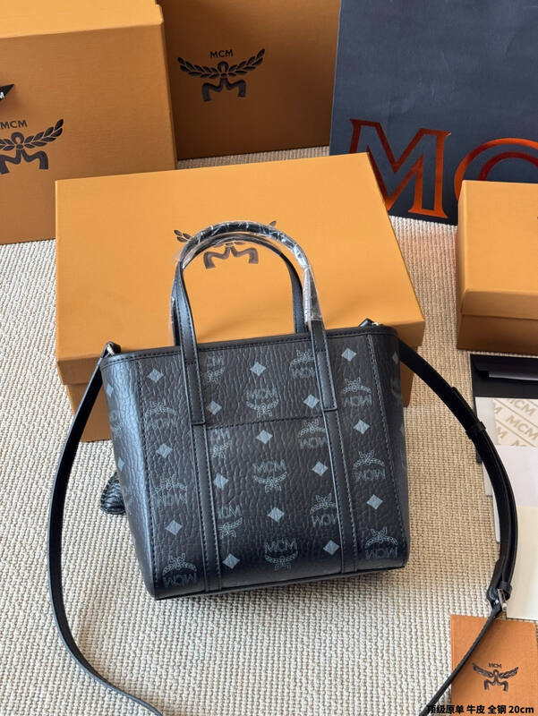 MCM Toni Black Visetos tote — Top Quality Replica