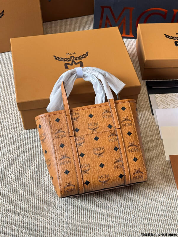MCM Toni Cognac Visetos tote — AAA Quality Replica