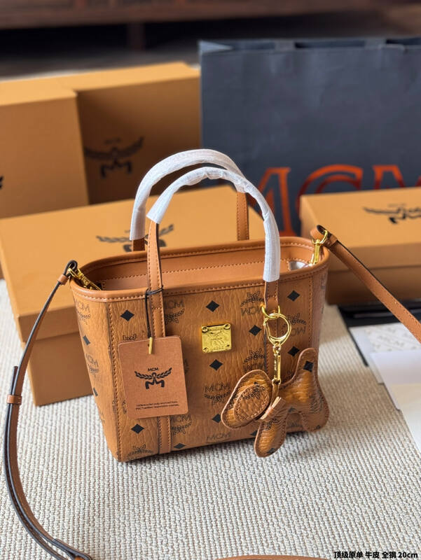 MCM Toni Cognac Visetos tote — AAA Quality Replica