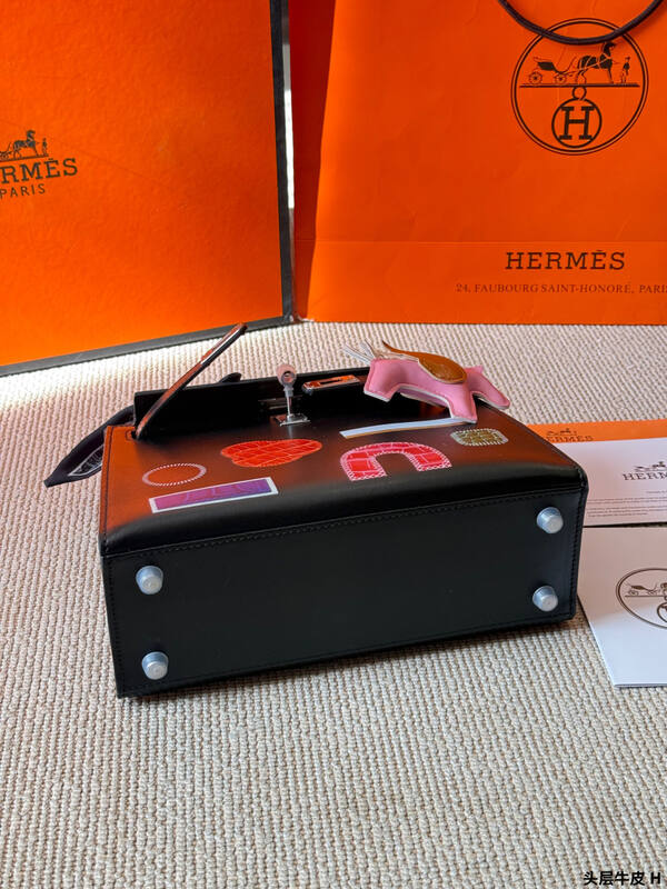 Hermes Kelly 25 Black shoulder — Premium Replica