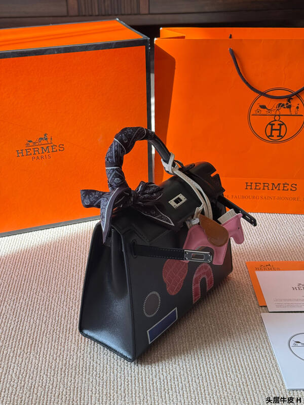 Hermes Kelly 25 Black shoulder — Premium Replica