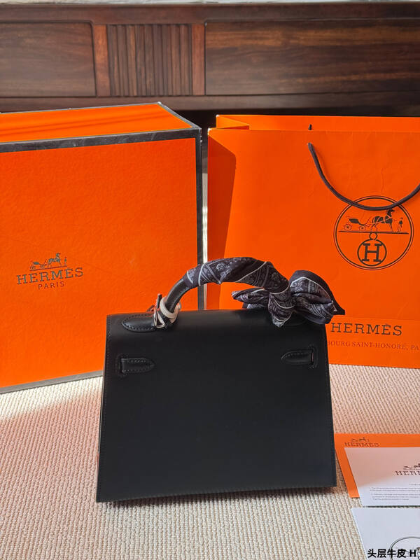 Hermes Kelly 25 Black shoulder — Premium Replica