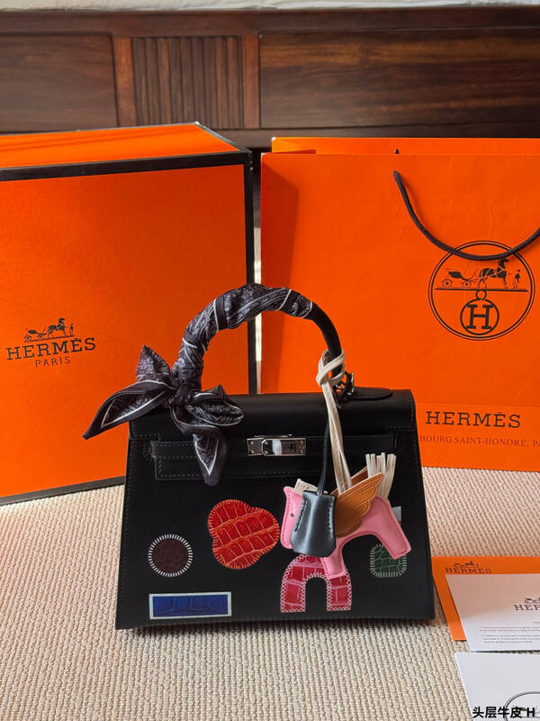 Hermes Kelly 25 Black shoulder — Premium Replica