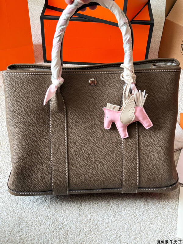 Hermes Garden Party Taupe Etoupe leather tote — AAA Quality Replica