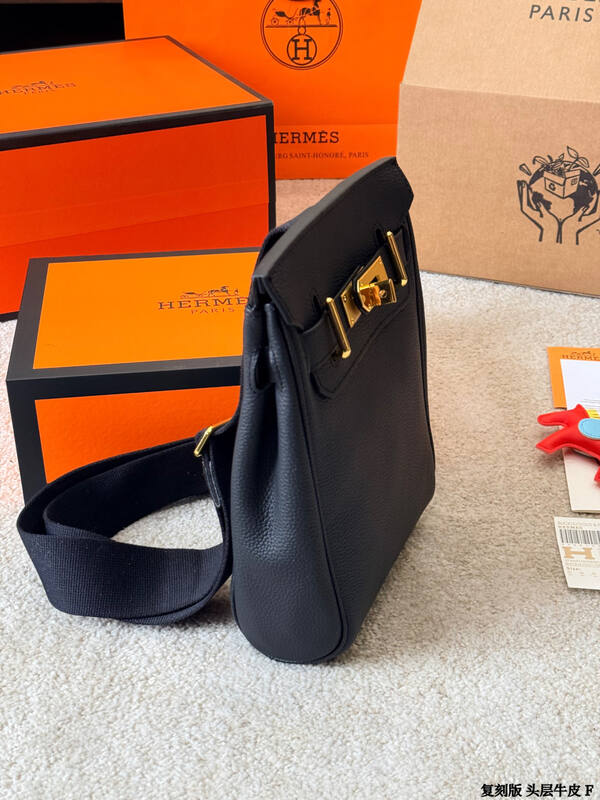 Hermes Kelly Ado Black crossbody — Premium Replica