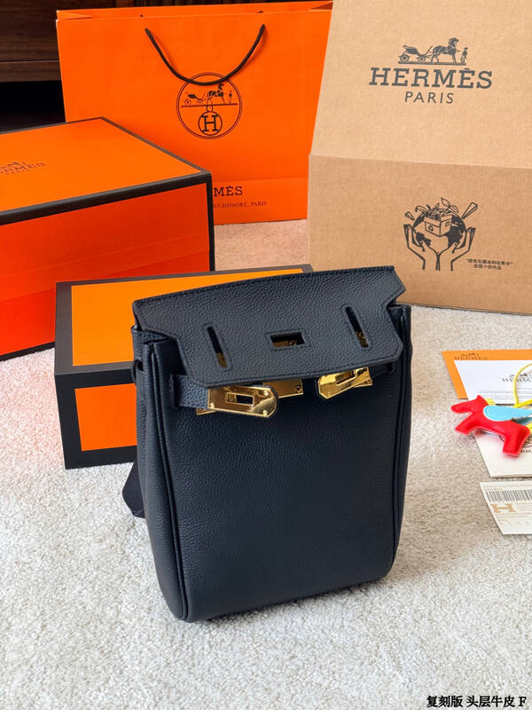 Hermes Kelly Ado Black crossbody — Premium Replica