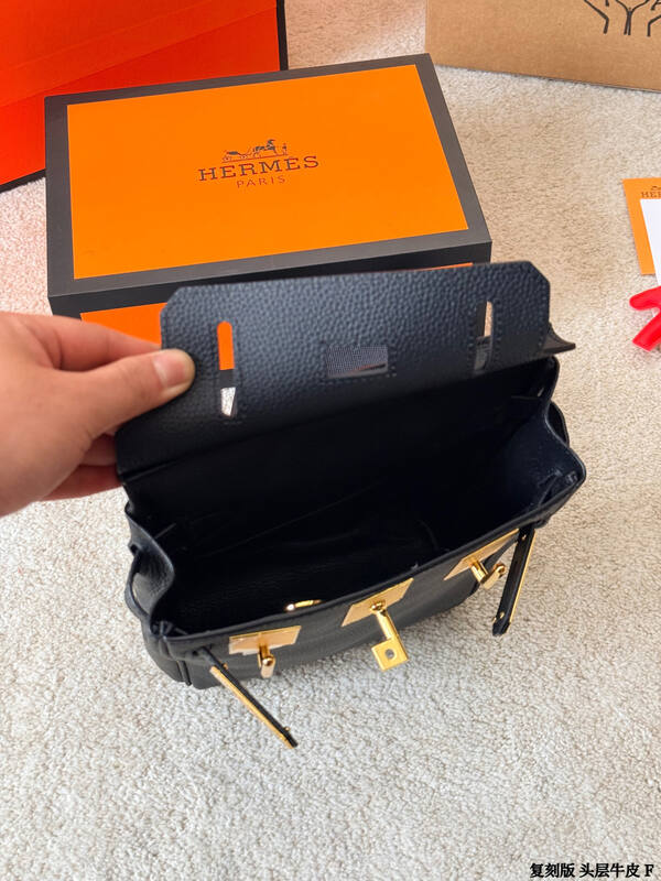 Hermes Kelly Ado Black crossbody — Premium Replica